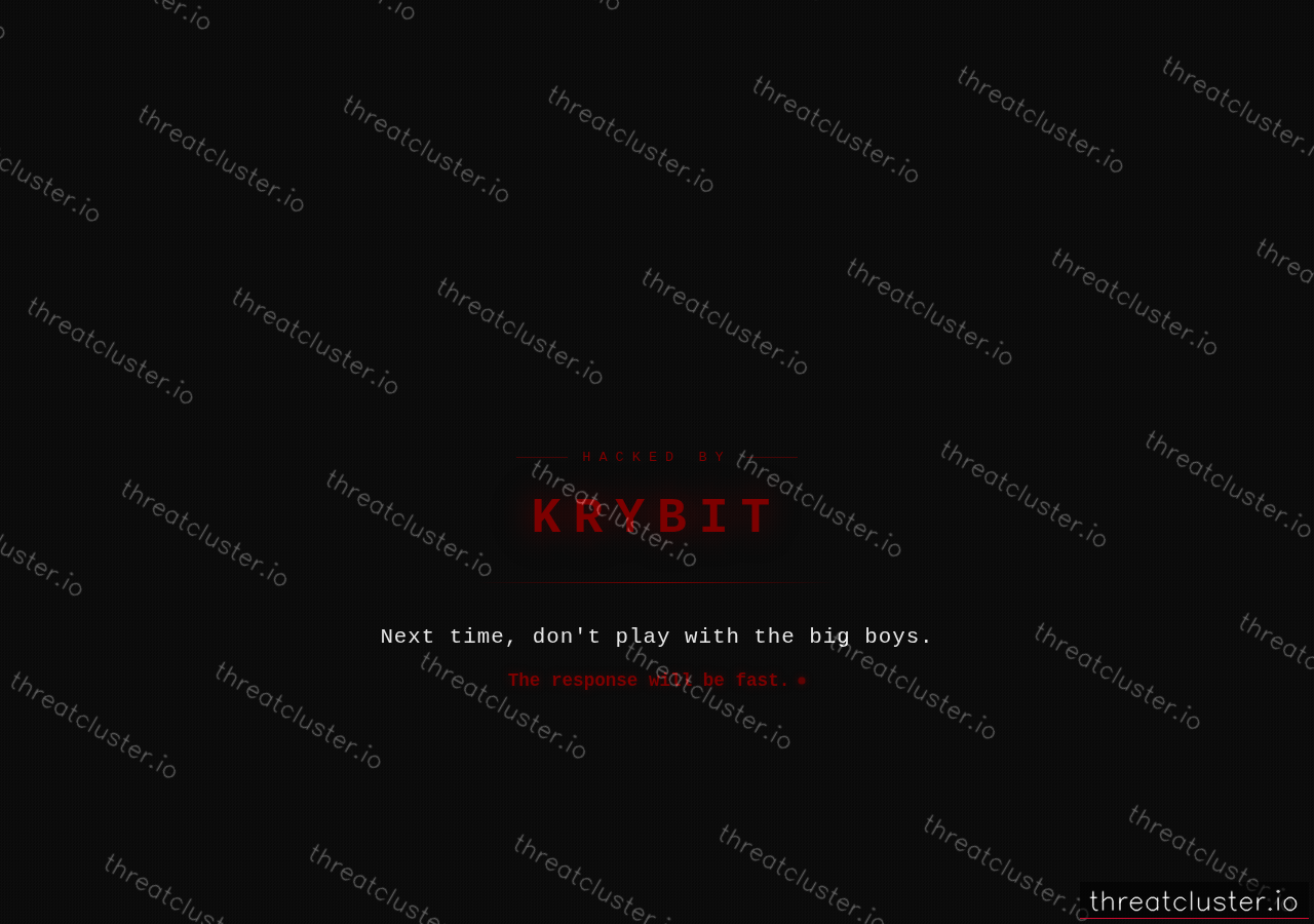 Leak site of 0apt, captured by ThreatCluster