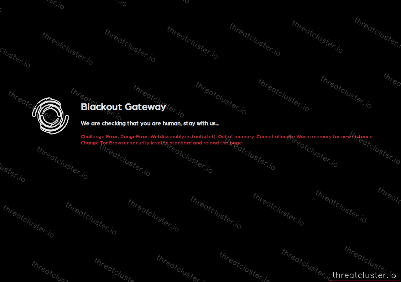 Leak site of blackout, captured by ThreatCluster
