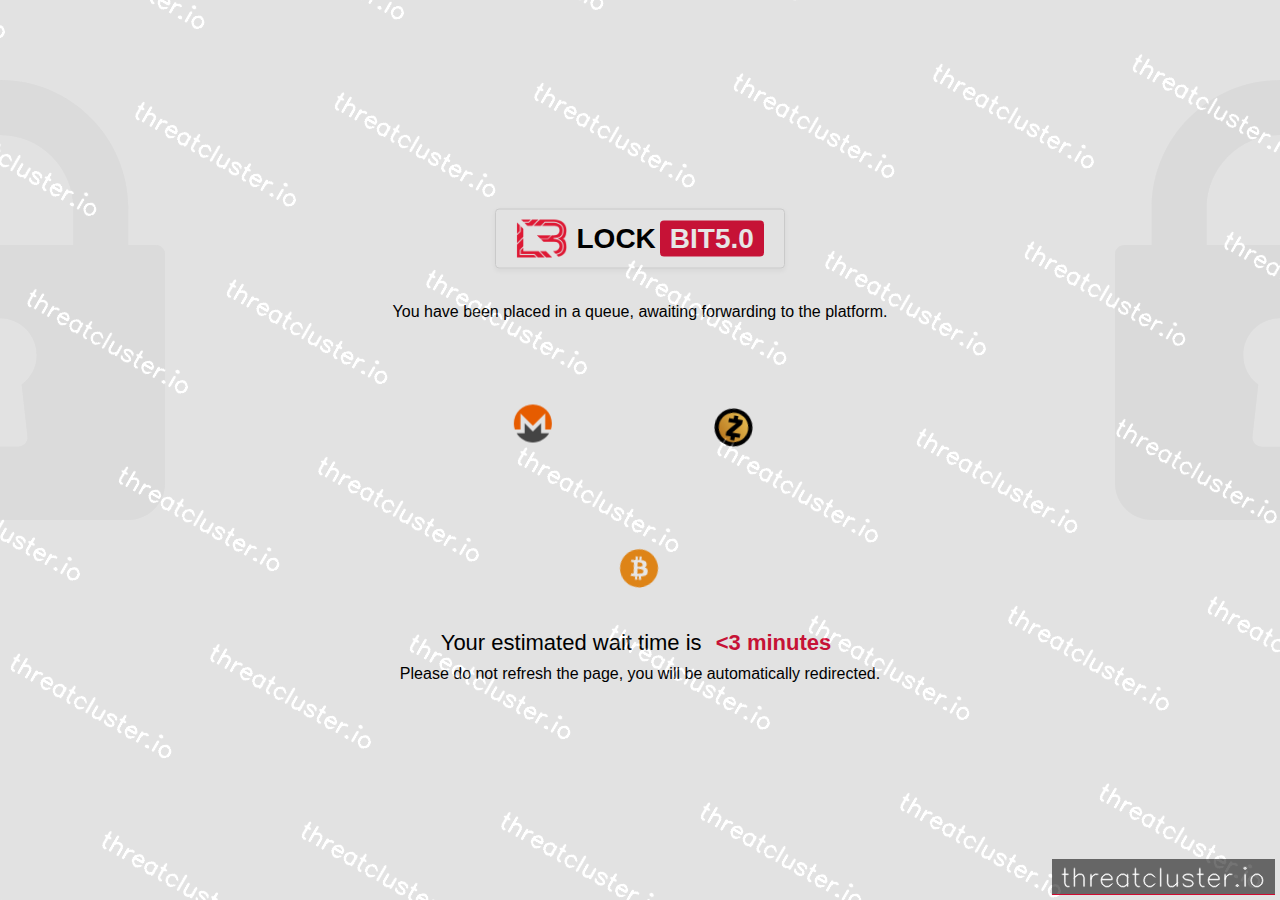 Leak site of lockbit5, captured by ThreatCluster