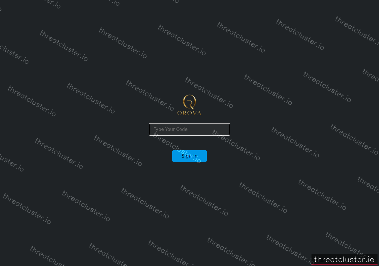 Leak site of orova, captured by ThreatCluster