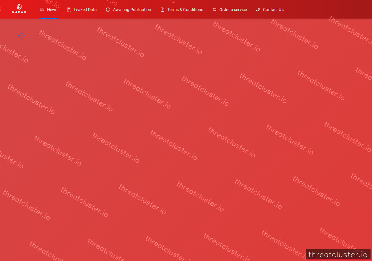 Leak site of radar, captured by ThreatCluster