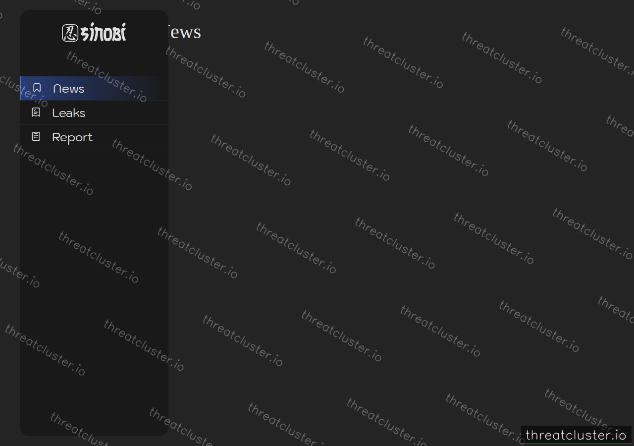 Leak site of sinobi, captured by ThreatCluster