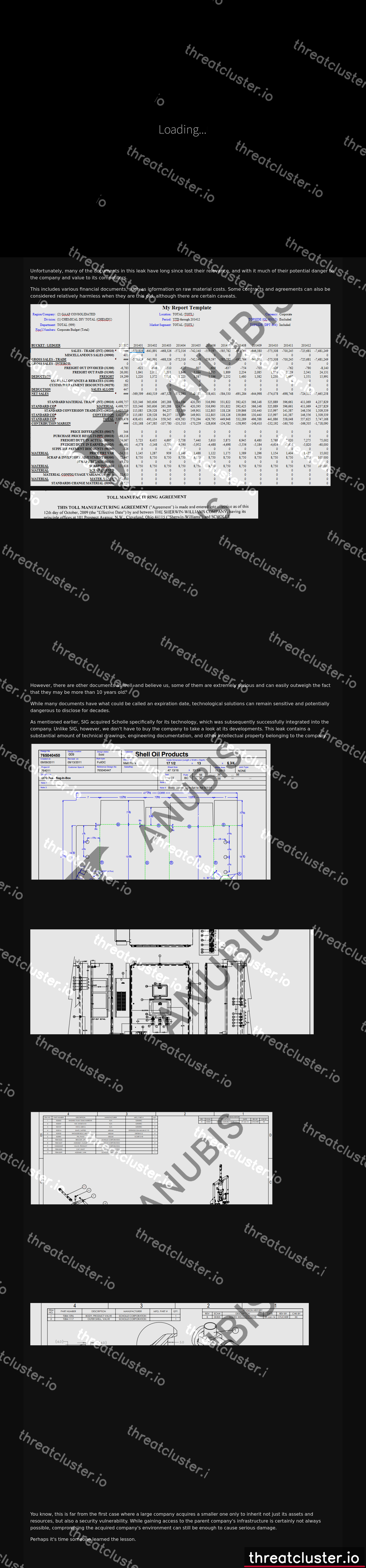 Leak-site post naming Scholle IPN / SIG, captured by ThreatCluster