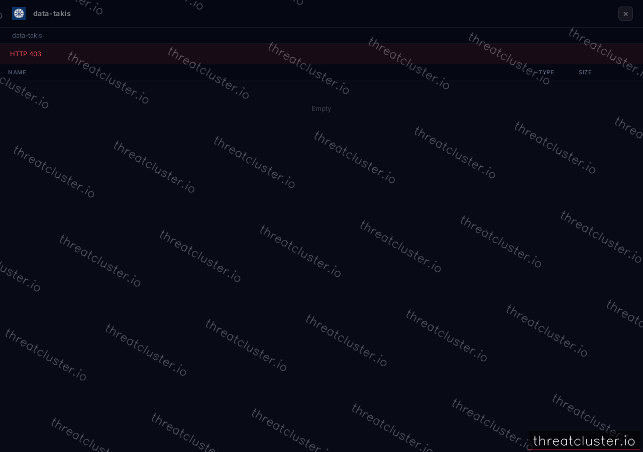 Leak-site post naming Takis srl, captured by ThreatCluster