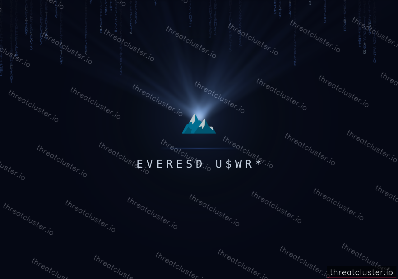 Leak site of everest, captured by ThreatCluster