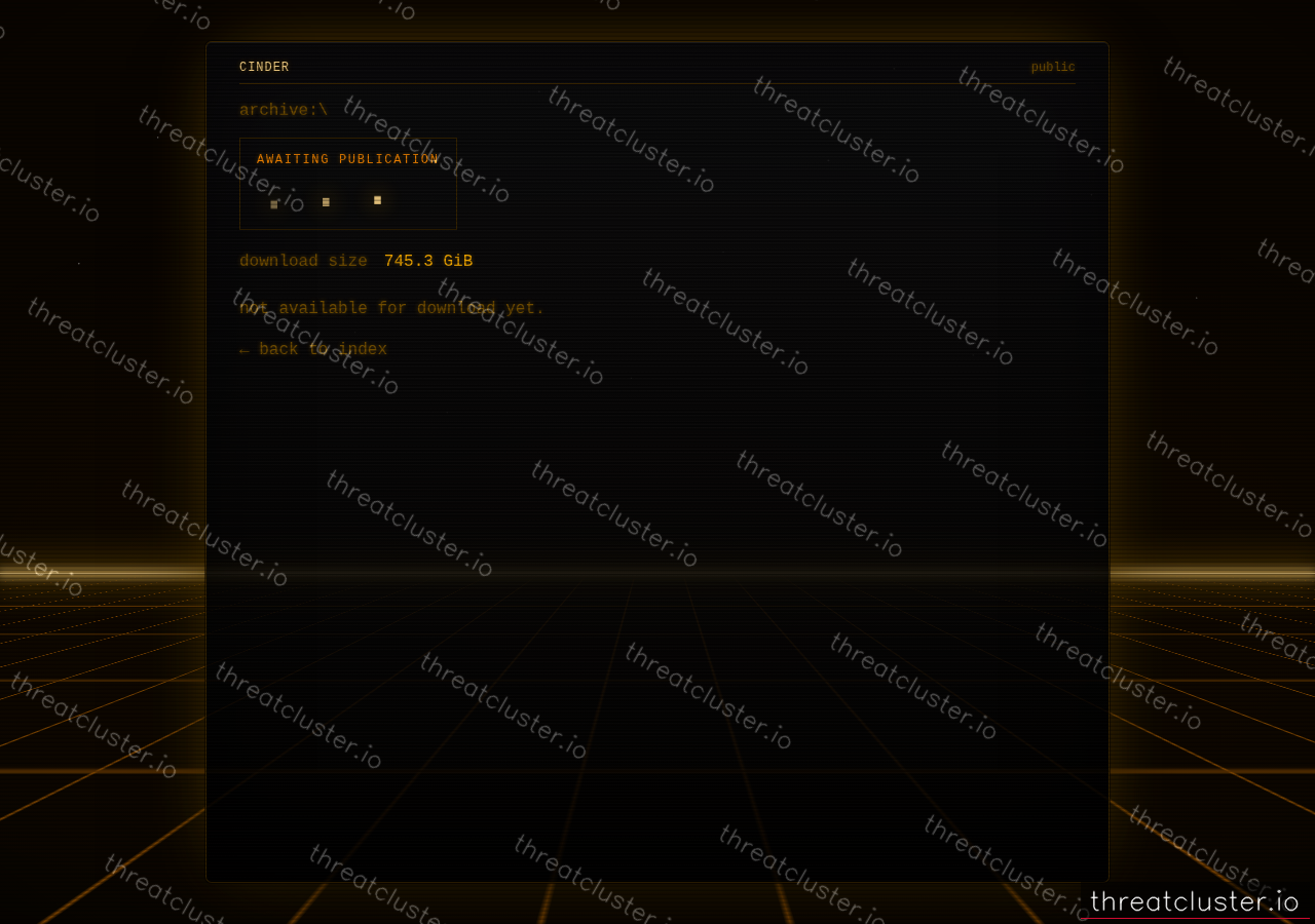 Leak-site post naming proampac, captured by ThreatCluster