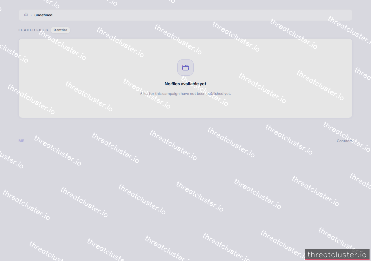Leak-site post naming Woodlore International Inc., captured by ThreatCluster