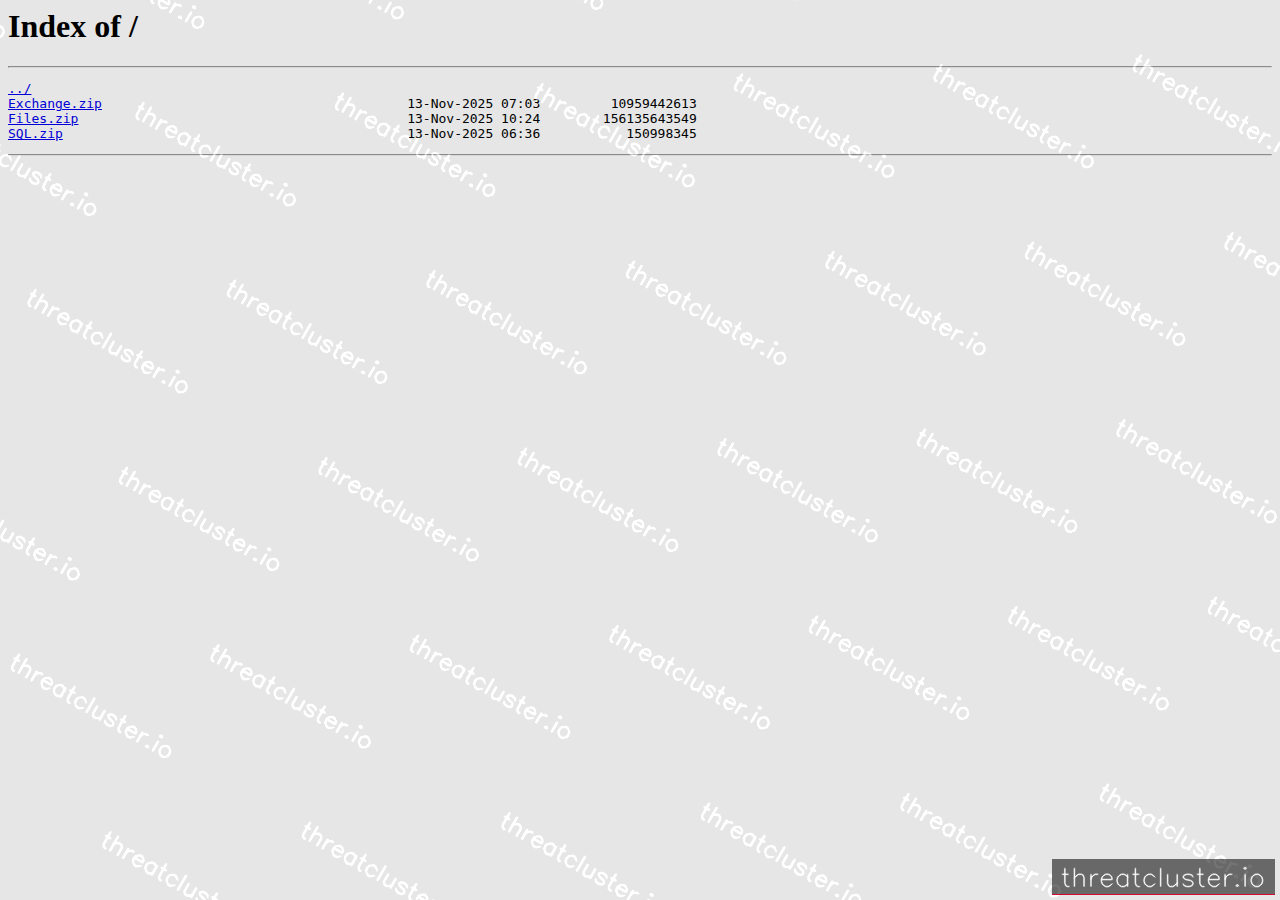 Leak-site post naming B&J Rocket Sales, captured by ThreatCluster