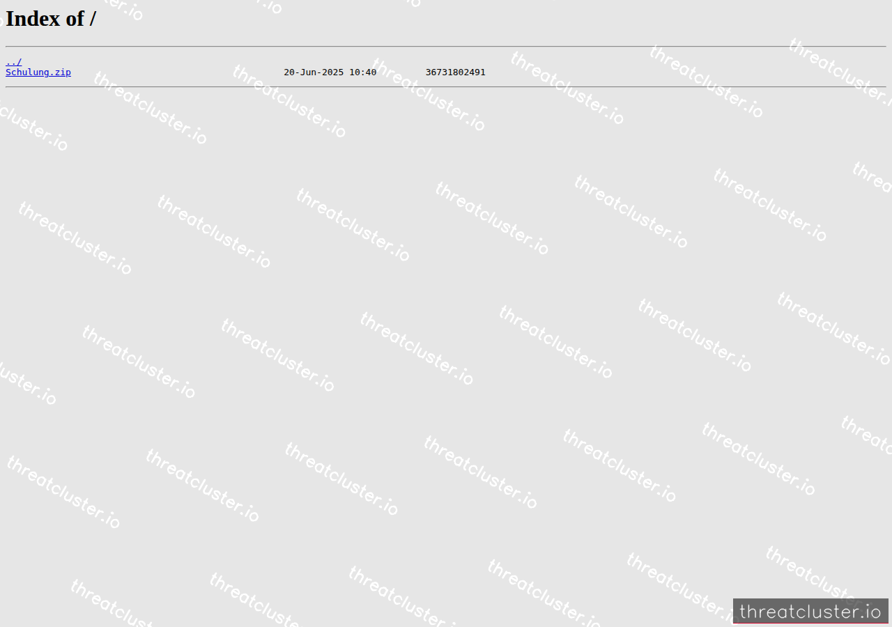 Leak-site post naming IAD GmbH, captured by ThreatCluster