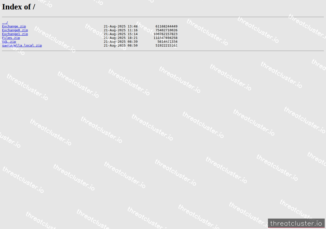 Leak-site post naming Inox Laghi, captured by ThreatCluster