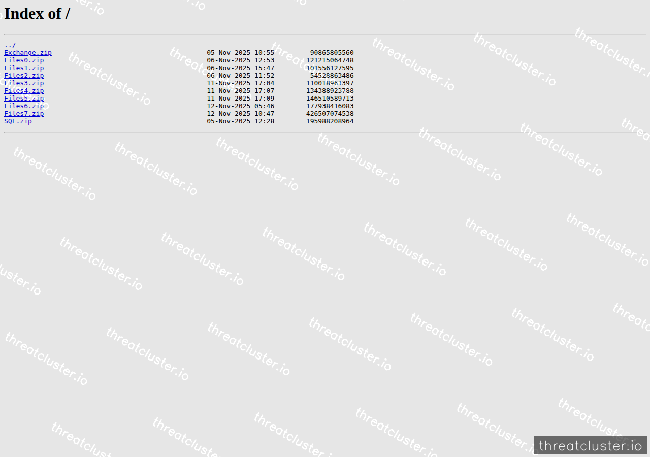 Leak-site post naming Paul Hildebrandt, captured by ThreatCluster