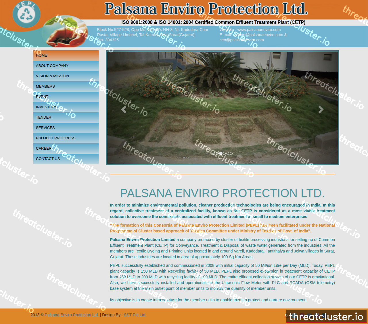 Leak-site post naming Palsana Enviro (PEPL), captured by ThreatCluster