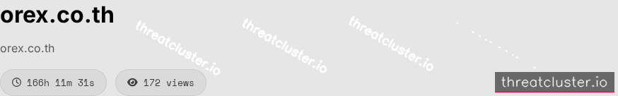 Leak-site post naming orex.co.th, captured by ThreatCluster
