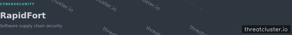 Leak-site post naming RapidFort, captured by ThreatCluster