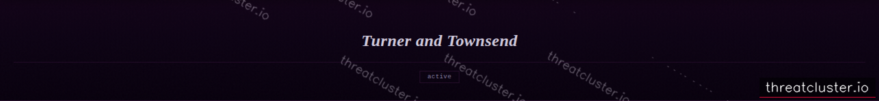 Leak-site post naming Turner and Townsend, captured by ThreatCluster