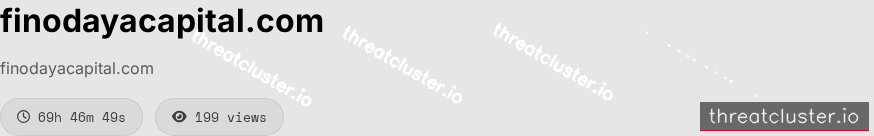 Leak-site post naming finodayacapital.com, captured by ThreatCluster