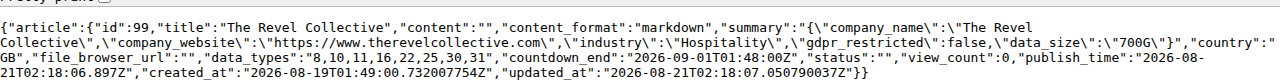 Leak-site post naming The Revel Collective, captured by ThreatCluster