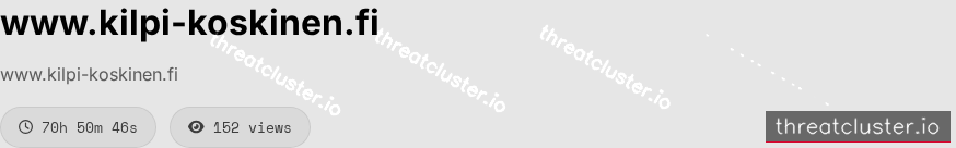 Leak-site post naming www.kilpi-koskinen.fi, captured by ThreatCluster