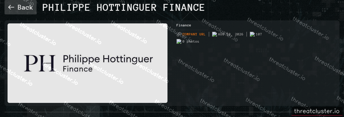 Leak-site post naming Philippe Hottinguer Finance, captured by ThreatCluster