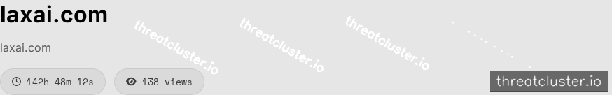 Leak-site post naming laxai.com, captured by ThreatCluster