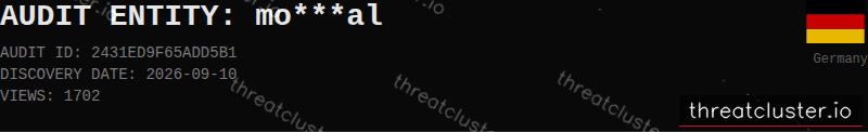 Leak-site post naming mo***al, captured by ThreatCluster