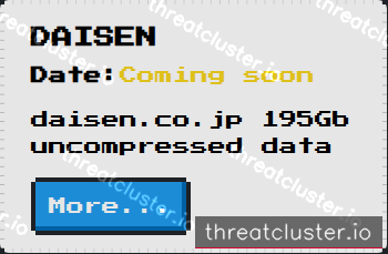 Leak-site post naming DAISEN, captured by ThreatCluster