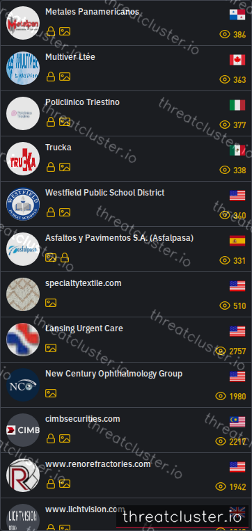 Leak-site post naming Asfaltos y Pavimentos S.A. (Asfalpasa), captured by ThreatCluster