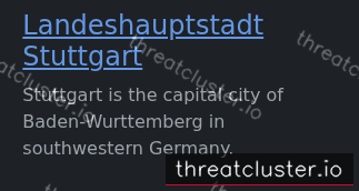 Leak-site post naming Landeshauptstadt Stuttgart, captured by ThreatCluster