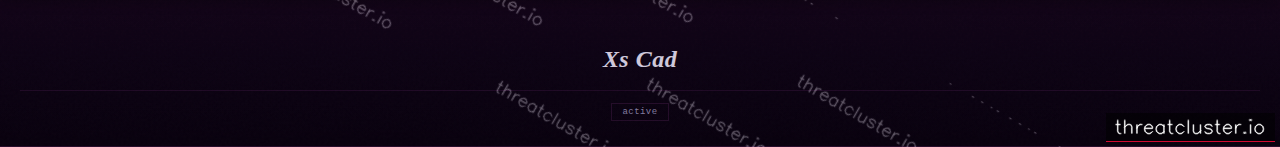 Leak-site post naming Xs Cad, captured by ThreatCluster