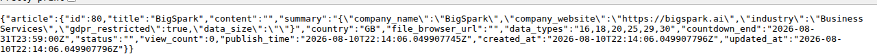 Leak-site post naming BigSpark, captured by ThreatCluster