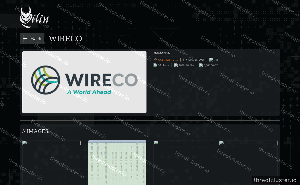 Leak-site post naming WireCo, captured by ThreatCluster