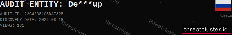 Leak-site post naming De***up, captured by ThreatCluster