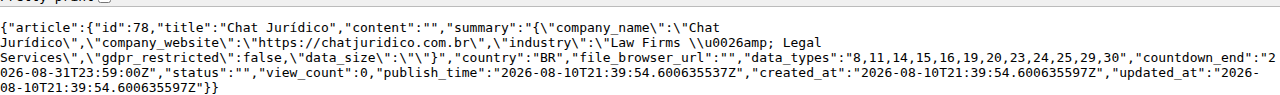 Leak-site post naming Chat Jurídico, captured by ThreatCluster