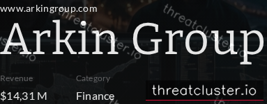 Leak-site post naming Arkin Group, captured by ThreatCluster