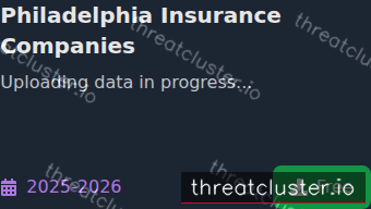 Leak-site post naming Philadelphia Insurance Companies, captured by ThreatCluster