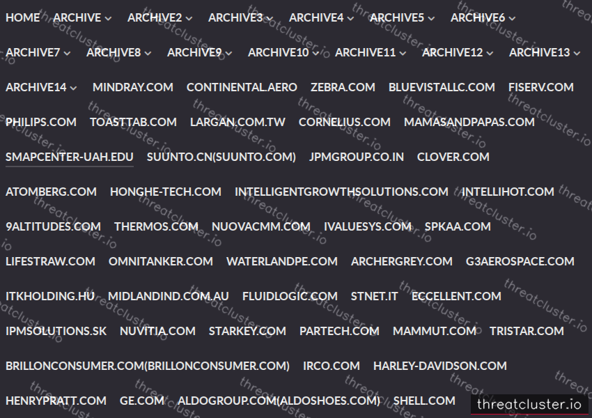 Leak-site post naming SMAPCENTER-UAH.EDU, captured by ThreatCluster