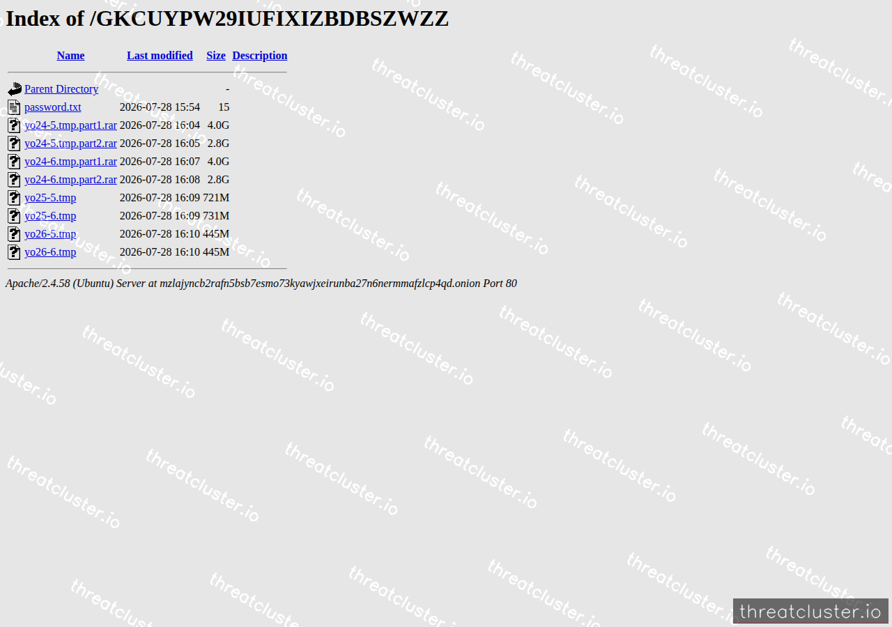 Leak-site post naming Yost Home Improvements, captured by ThreatCluster