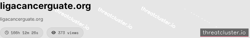 Leak-site post naming ligacancerguate.org, captured by ThreatCluster