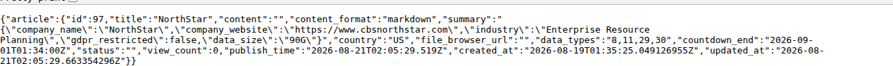Leak-site post naming NorthStar, captured by ThreatCluster