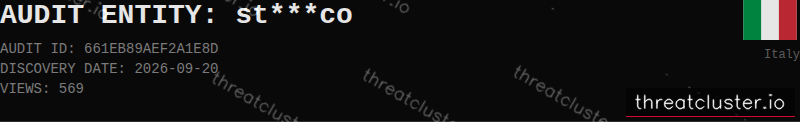 Leak-site post naming st***co, captured by ThreatCluster