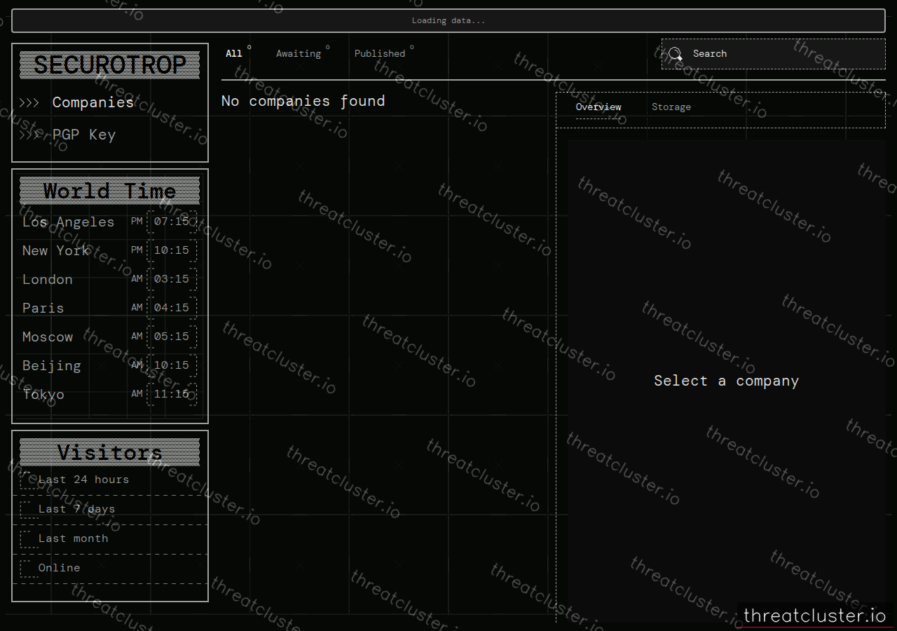 Leak-site post naming Shelco Filters, captured by ThreatCluster
