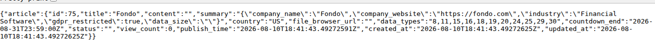Leak-site post naming Fondo, captured by ThreatCluster