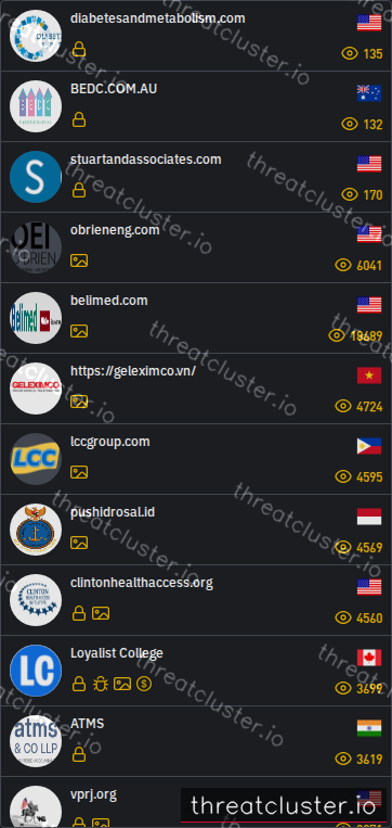 Leak-site post naming diabetesandmetabolism.com, captured by ThreatCluster