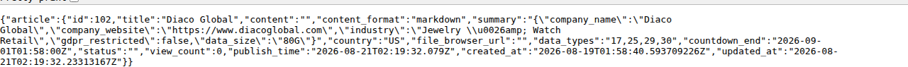 Leak-site post naming Diaco Global, captured by ThreatCluster