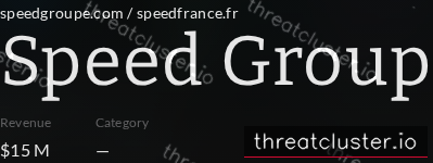 Leak-site post naming Speed Group, captured by ThreatCluster