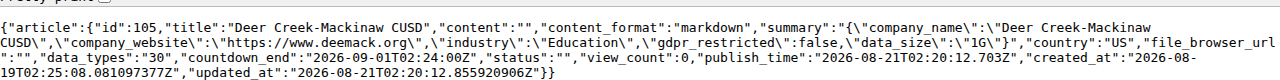 Leak-site post naming Deer Creek-Mackinaw CUSD, captured by ThreatCluster