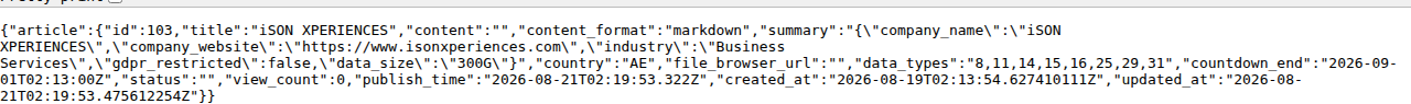 Leak-site post naming iSON XPERIENCES, captured by ThreatCluster