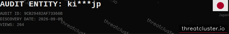 Leak-site post naming ki***jp, captured by ThreatCluster