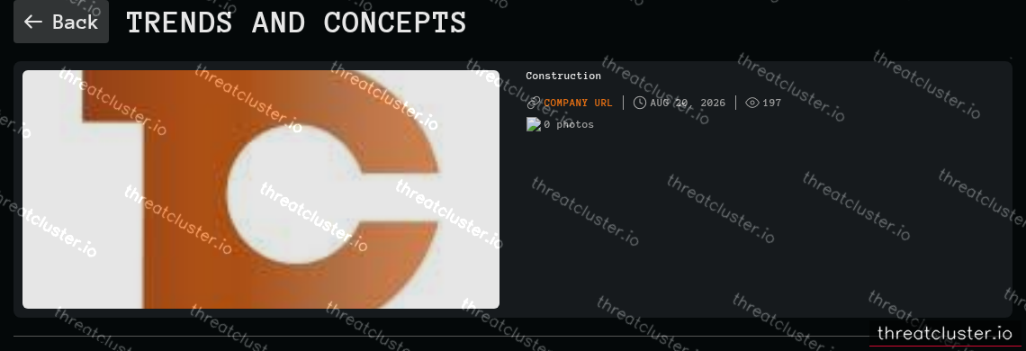 Leak-site post naming Trends And Concepts, captured by ThreatCluster