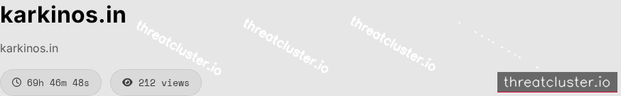 Leak-site post naming karkinos.in, captured by ThreatCluster